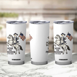 Funny Patriotic Goose Cowboy Tumbler Cup Honk For Freedom TS12 Print Your Wear