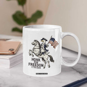 Funny Patriotic Goose Cowboy Coffee Mug Honk For Freedom TS12 Print Your Wear