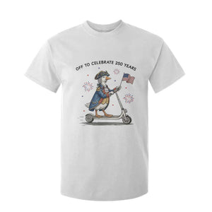 Funny Patriotic Goose T Shirt For Kid Off To Celebrate 250 Years TS12 White Print Your Wear