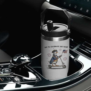 Funny Patriotic Goose Flip Straw Tumbler Off To Celebrate 250 Years TS12 Print Your Wear