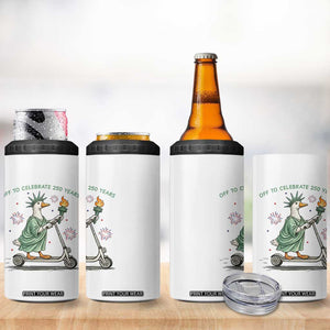 Funny Goose Statue Of Liberty 4 in 1 Can Cooler Tumbler Off To Celebrate 250 Year TS12 Print Your Wear