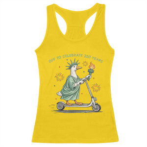 Funny Goose Statue Of Liberty Racerback Tank Top Off To Celebrate 250 Year TS12 Daisy Print Your Wear