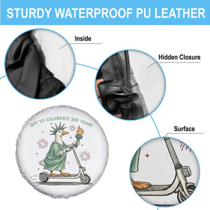 Funny Goose Statue Of Liberty Spare Tire Cover Off To Celebrate 250 Year TS12 Print Your Wear