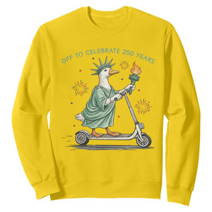 Funny Goose Statue Of Liberty Sweatshirt Off To Celebrate 250 Year TS12 Daisy Print Your Wear