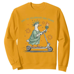 Funny Goose Statue Of Liberty Sweatshirt Off To Celebrate 250 Year TS12 Gold Print Your Wear
