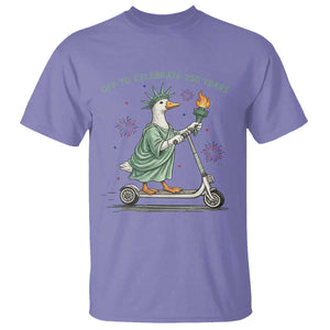 Funny Goose Statue Of Liberty T Shirt Off To Celebrate 250 Year TS12 Violet Print Your Wear