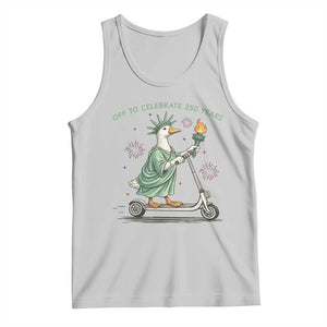 Funny Goose Statue Of Liberty Tank Top Off To Celebrate 250 Year TS12 Ash Print Your Wear