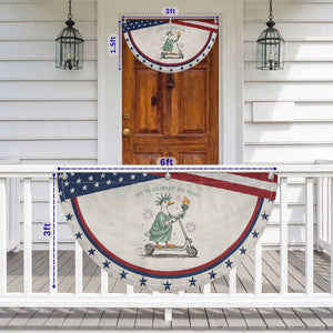 Funny Goose Statue Of Liberty Patriotic Fan Flag Off To Celebrate 250 Year