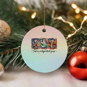 Just An Independent Goose Ceramic Ornament Funny Patriotic Goose TS12 1pc Pastel Print Your Wear