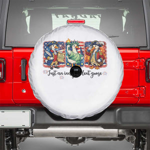 Just An Independent Goose Spare Tire Cover Funny Patriotic Goose TS12 White Print Your Wear
