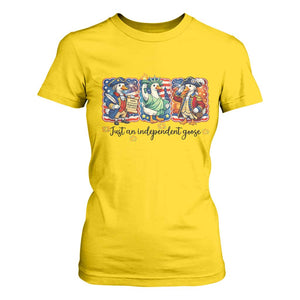 Just An Independent Goose T Shirt For Women Funny Patriotic Goose TS12 Daisy Print Your Wear