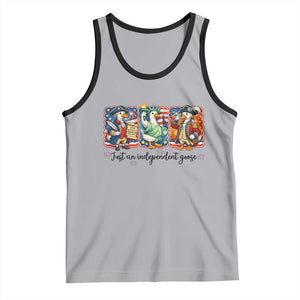 Just An Independent Goose Tank Top Funny Patriotic Goose TS12 Athletic Heather Black Print Your Wear