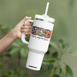 Just An Independent Goose Tumbler With Handle Funny Patriotic Goose TS12 Print Your Wear