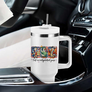 Just An Independent Goose Tumbler With Handle Funny Patriotic Goose TS12 Print Your Wear