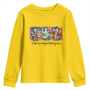 Just An Independent Goose Youth Sweatshirt Funny Patriotic Goose TS12 Daisy Print Your Wear