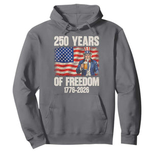 250 Years Of Freedom Hoodie Patriotic Uncle Sam TS12 Charcoal Print Your Wear