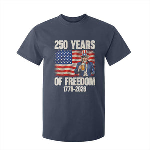 250 Years Of Freedom T Shirt For Kid Patriotic Uncle Sam TS12 Navy Print Your Wear