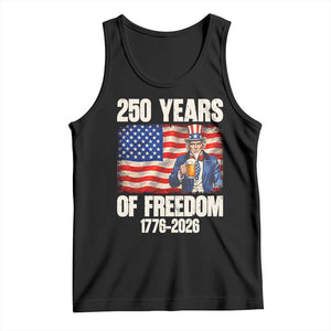 250 Years Of Freedom Tank Top Patriotic Uncle Sam TS12 Black Print Your Wear