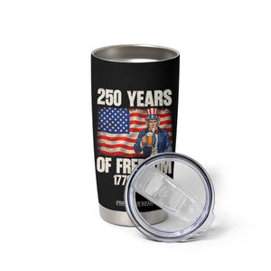 250 Years Of Freedom Tumbler Cup Patriotic Uncle Sam TS12 Print Your Wear