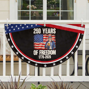 250 Years Of Freedom Patriotic Fan Flag Uncle Sam American TS12 2pcs pack Classic Black Print Your Wear