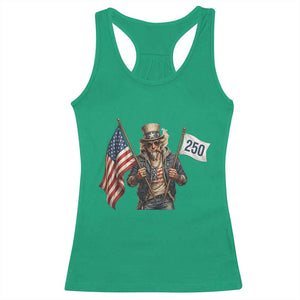 Patriotic Uncle Sam Celebrating 250 Years America Racerback Tank Top TS12 Irish Green Print Your Wear