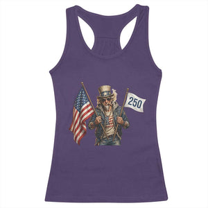 Patriotic Uncle Sam Celebrating 250 Years America Racerback Tank Top TS12 Purple Print Your Wear