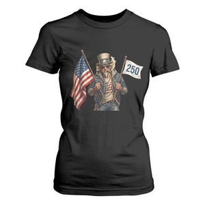 Patriotic Uncle Sam Celebrating 250 Years America T Shirt For Women TS12 Black Print Your Wear