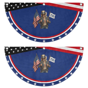 Vintage Uncle Sam Celebrating 250 Years America Patriotic Fan Flag
