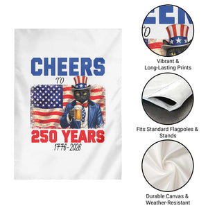 Vintage Cat Uncle Sam Garden Flag Cheers To 250 Years TS12 Print Your Wear