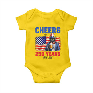 Vintage Cat Uncle Sam Baby Onesie Cheers To 250 Years TS12 Daisy Print Your Wear