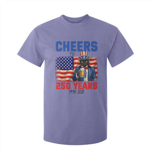 Vintage Cat Uncle Sam T Shirt For Kid Cheers To 250 Years TS12 Violet Print Your Wear