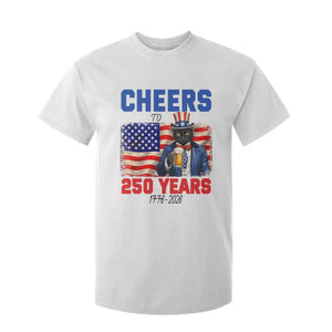 Vintage Cat Uncle Sam T Shirt For Kid Cheers To 250 Years TS12 White Print Your Wear