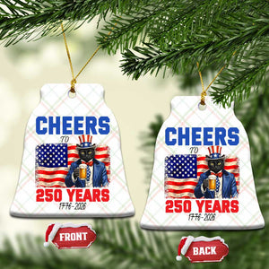 Vintage Cat Uncle Sam Ceramic Ornament Cheers To 250 Years TS12 Print Your Wear