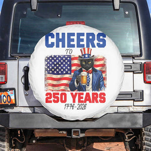Vintage Cat Uncle Sam Spare Tire Cover Cheers To 250 Years TS12 No hole White Print Your Wear