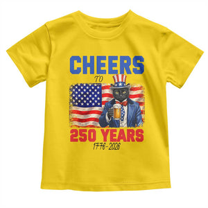 Vintage Cat Uncle Sam Toddler T Shirt Cheers To 250 Years TS12 Daisy Print Your Wear