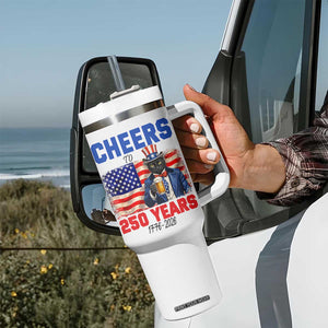 Vintage Cat Uncle Sam Tumbler With Handle Cheers To 250 Years TS12 Print Your Wear