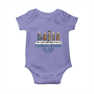Funny Founding Fathers Fan Club Baby Onesie Patriotic American History TS12 Violet Print Your Wear
