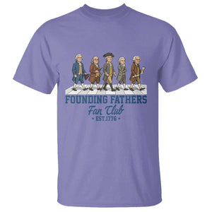 Funny Founding Fathers Fan Club T Shirt Patriotic American History TS12 Violet Print Your Wear
