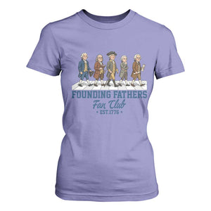Funny Founding Fathers Fan Club T Shirt For Women Patriotic American History TS12 Violet Print Your Wear