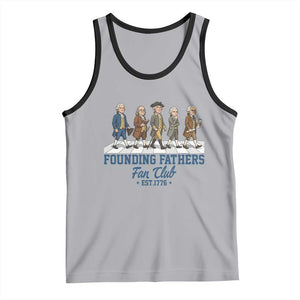 Funny Founding Fathers Fan Club Tank Top Patriotic American History TS12 Athletic Heather Black Print Your Wear