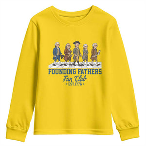 Funny Founding Fathers Fan Club Youth Sweatshirt Patriotic American History TS12 Daisy Print Your Wear
