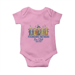 Funny Founding Fathers Fan Club Baby Onesie American History Lovers TS12 Light Pink Print Your Wear