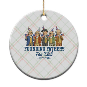 Funny Founding Fathers Fan Club Ceramic Ornament American History Lovers TS12 1pc Christmas Plaid Print Your Wear