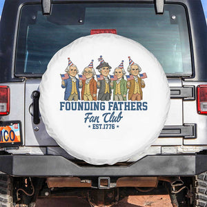 Funny Founding Fathers Fan Club Spare Tire Cover American History Lovers TS12 No hole White Print Your Wear