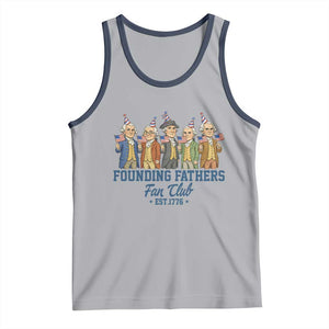 Funny Founding Fathers Fan Club Tank Top American History Lovers TS12 Athletic Heather Navy Print Your Wear