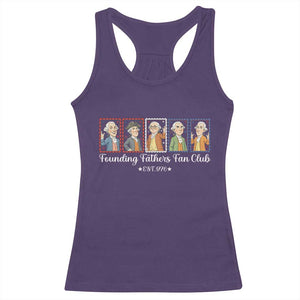 Funny Founding Fathers Fan Club Patriotic History Racerback Tank Top TS12 Purple Print Your Wear