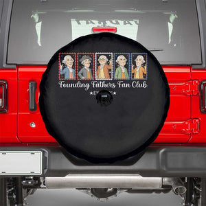 Funny Founding Fathers Fan Club Patriotic History Spare Tire Cover TS12 Black Print Your Wear