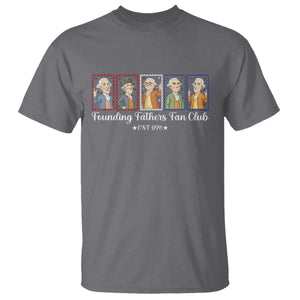 Funny Founding Fathers Fan Club Patriotic History T Shirt TS12 Charcoal Print Your Wear