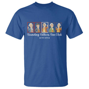 Funny Founding Fathers Fan Club Patriotic History T Shirt TS12 Royal Blue Print Your Wear