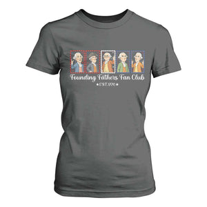 Funny Founding Fathers Fan Club Patriotic History T Shirt For Women TS12 Dark Heather Print Your Wear